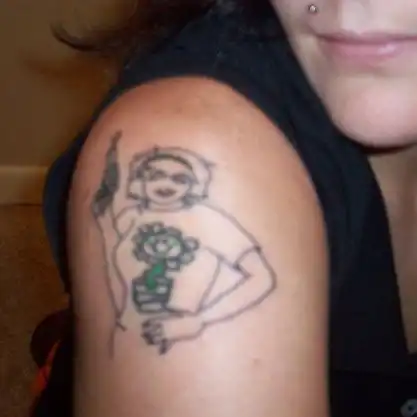 Kerplunk Girl Logo Tattoo