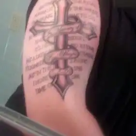Jesus of Suburbia Cross Tattoo