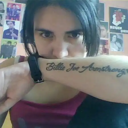 Billie Joe Armstrong Text Tattoo