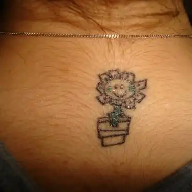 Green Day Logo and Kerplunk Flower Tattoo
