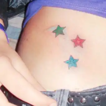 Billie Joe Multicolored Stars Tattoo