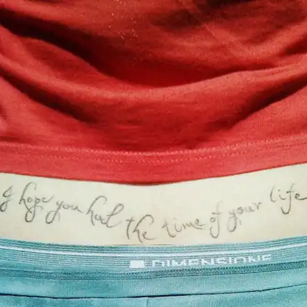 Good Riddance 'Time of Your Life' Lyric Tattoo