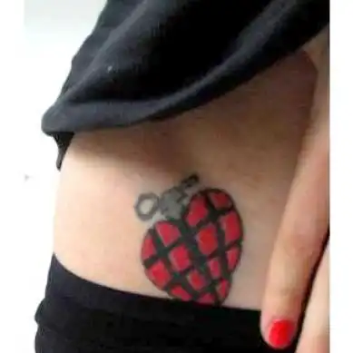 American Idiot Heart Grenade Tattoo