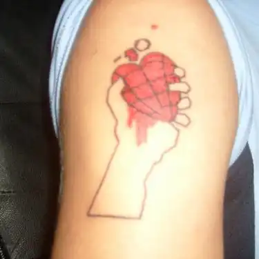American Idiot Heart Grenade Tattoo