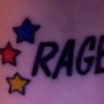 Billie Joe Multicolored Stars Tattoo