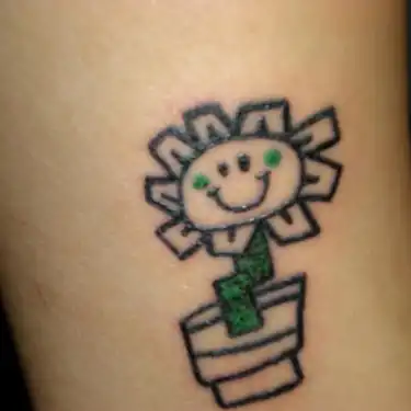 Kerplunk Flower Tattoo