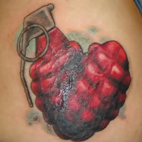 American Idiot Heart Grenade Tattoo