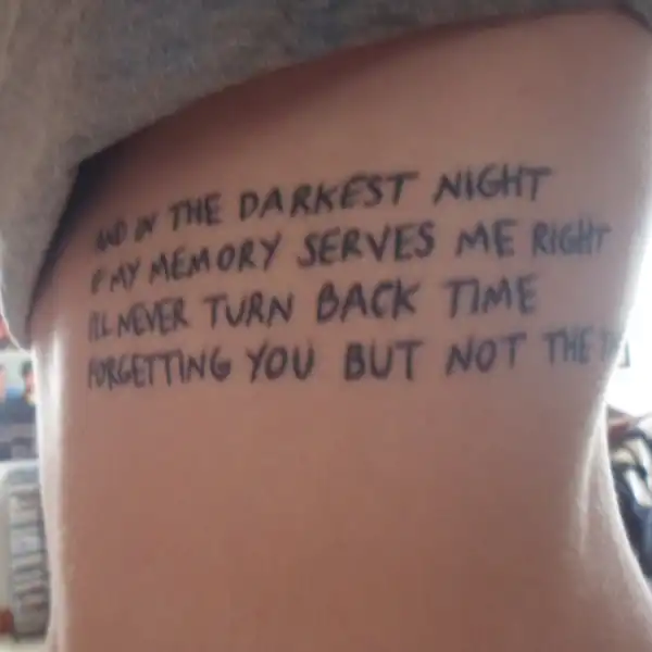 Green Day Lyric Tattoo