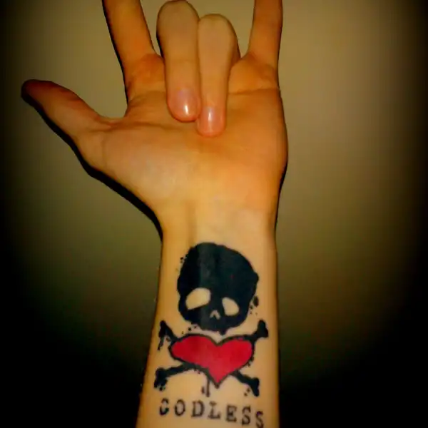 Godless Adeline Records Logo Tattoo