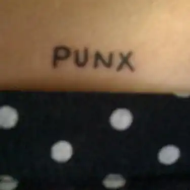 Punx Text Tattoo