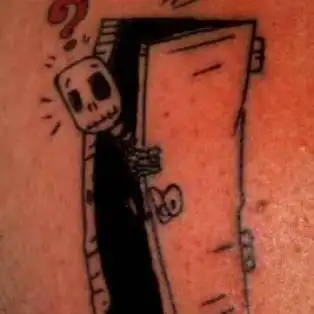 Coming Clean Skeleton Tattoo