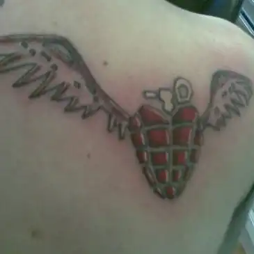 American Idiot Heart Grenade Tattoo