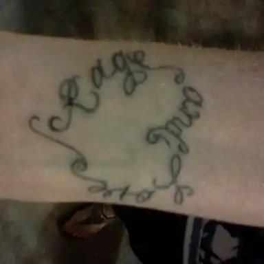 Rage and Love Text Tattoo