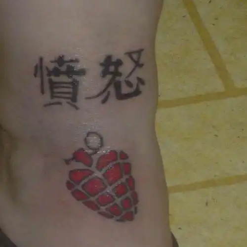 American Idiot Heart Grenade Tattoo