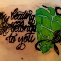 American Idiot Heart Grenade Tattoo