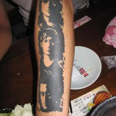 Green Day Band Portrait Tattoo