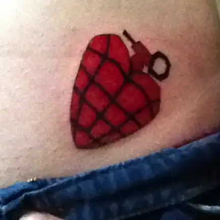 American Idiot Heart Grenade Tattoo