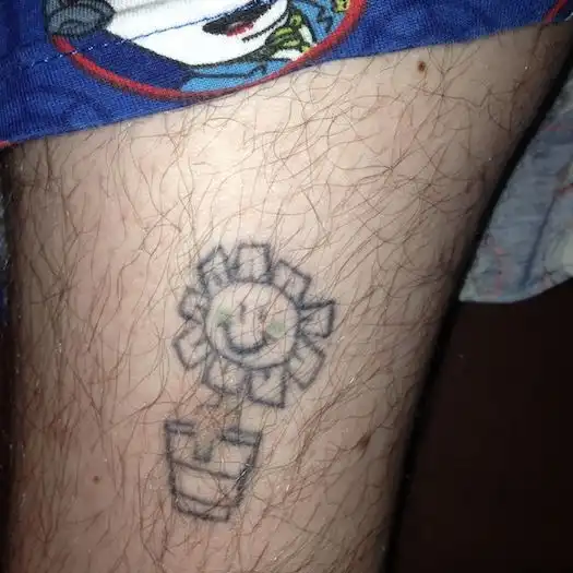 Kerplunk Flower Tattoo