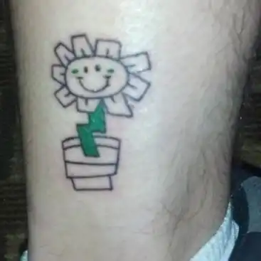 Kerplunk Flower Tattoo