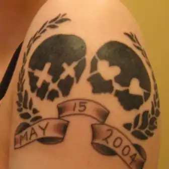 Skulls with Heart Eyes Tattoo