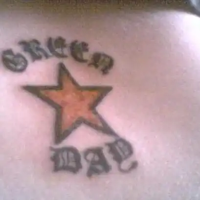 Green Day Logo and Star Tattoo