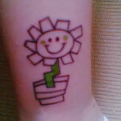 Kerplunk Flower Tattoo