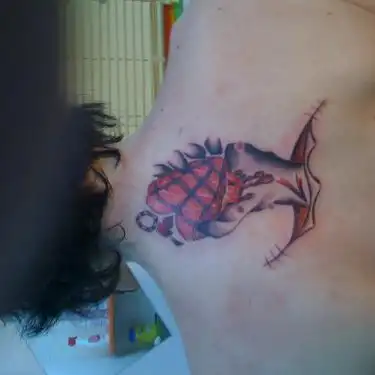 American Idiot Heart Grenade Tattoo