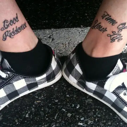 Good Riddance (Time of Your Life) Lyric Tattoo