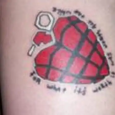 American Idiot Heart Grenade Tattoo