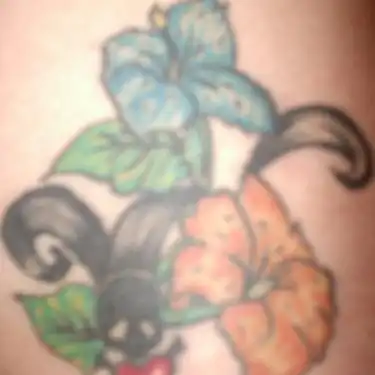 Flower and Heart Tattoo