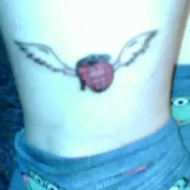 Winged American Idiot Heart Grenade Tattoo