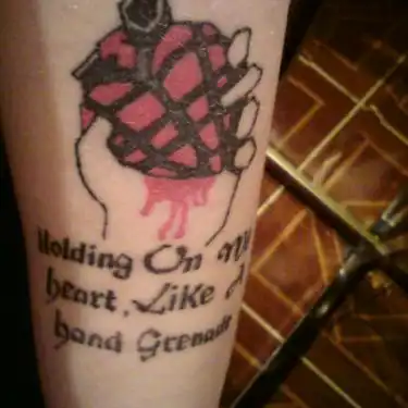 American Idiot Heart Grenade Tattoo