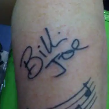 Billie Joe Signature Tattoo