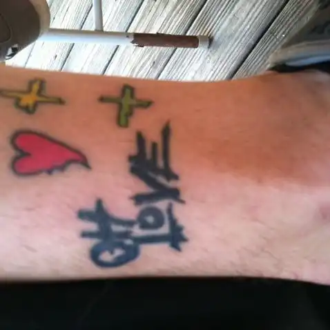 Oh Love Text Tattoo