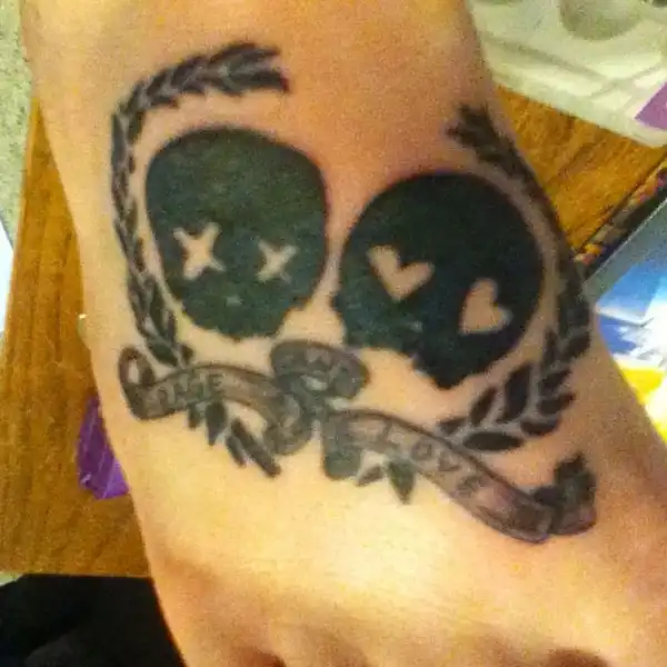 Skull and Heart Tattoo