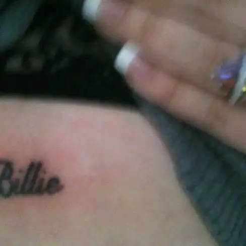 Billie Text Tattoo