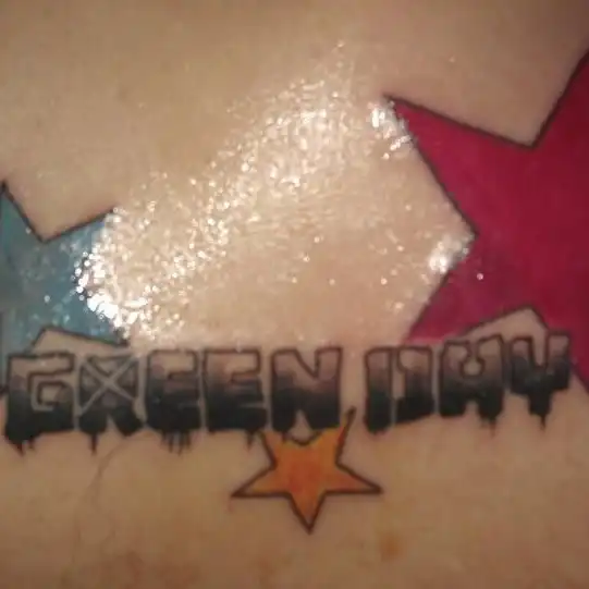 Green Day Stars Tattoo