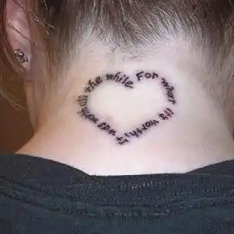 Time of Your Life Lyric Heart Tattoo