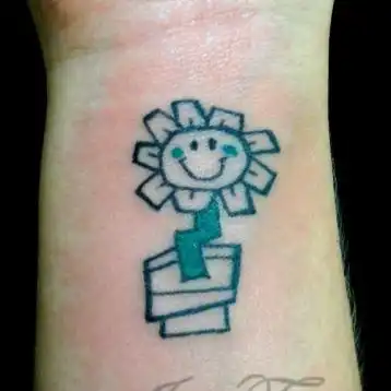 Kerplunk Flower Tattoo