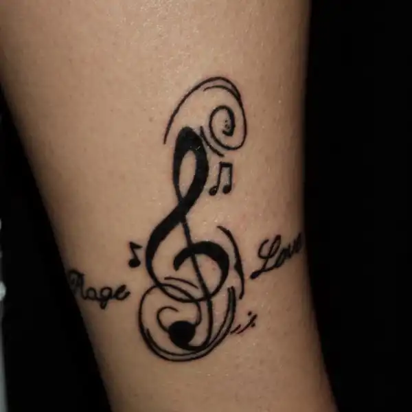 Rage and Love Text Tattoo
