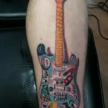 Billie Joe 'Blue' Guitar Tattoo