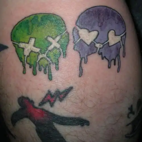 21st Century Breakdown Dripping Skulls Tattoo