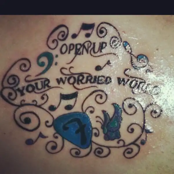 Open Up Your Worried World Tattoo