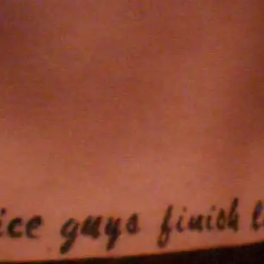 Nice Guys Finish Last Tattoo