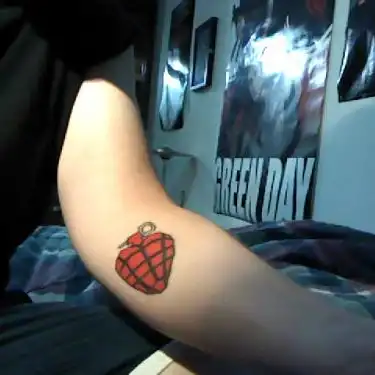 American Idiot Heart Grenade Tattoo