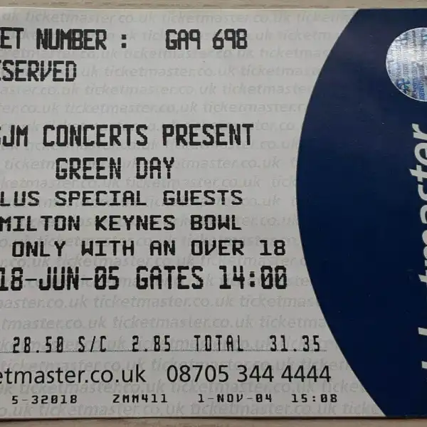 18 June 2005 - Milton Keynes Bowl - Ticket