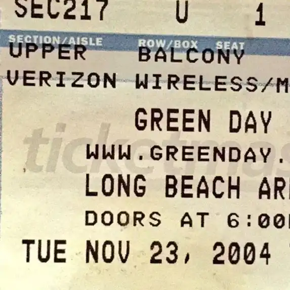 23 November 2004 - Long Beach Arena - Ticket