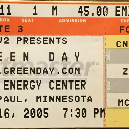 16 September 2005 - Xcel Energy Center - St. Paul, MN - Ticket