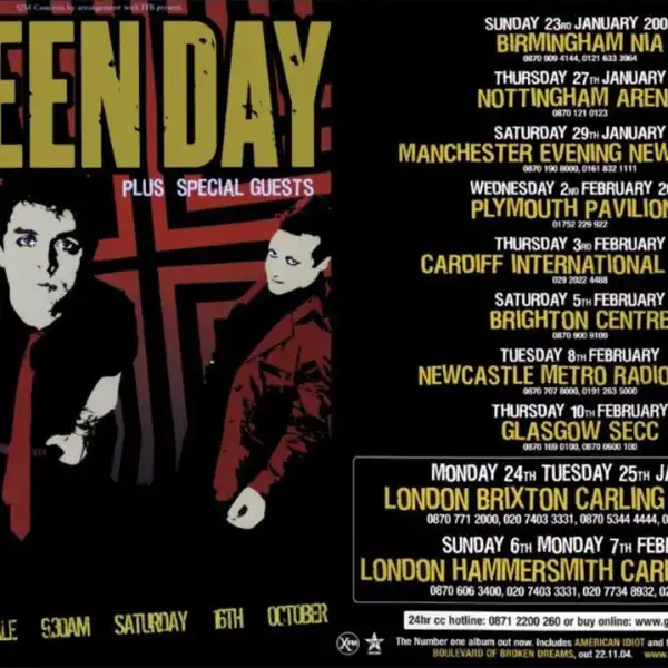 2005 UK Tour Dates Flyer