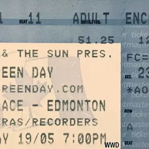 19 May 2005 - Edmonton, AB - Rexall Place - Ticket